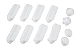 WENKO Auflagestopfen für Holz- und Polyresin WC-Sitze Weiß - Dämpfer für Deckel und Brille, Kunststoff, 1.4 x 1.8 x 4.4 cm, Weiß