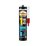 Pattex One for All Universal, Montagekleber & Fugendichtmasse für innen & außen, starker Kleber mit Temperatur-, UV-, Witterungs- & Wasserbeständigkeit, 1x310g Kartusche