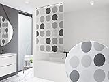 Basic DUSCHROLLO 60x240 cm Modell Retro DUSCHVORHANG GRAU ANTHRAZIT! Shower Rollo Grey!