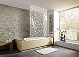 Kleine Wolke Duschrollo incl. Leerkassette Dess. 11, Schneeweiß/transparent, 134/128x240cm