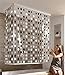 Eck Duschrollo Mosaik Grau incl. Gratis Nackenkissen weiss