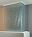 ECO-DuR 4024879003272 Kassetten ECK Duschrollo 137 x 62 cm weiß - Muschel blau