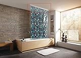 Kleine Wolke 3321721747 Duschrollo für Kleine Wolke-Leerkassette, 128 x 240 cm, Quadrate blau