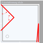 Duschabtrennung | Eckeinstieg Falttüre