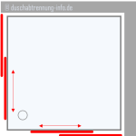 Duschabtrennung | Eckeinstieg Schiebetüre