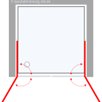 Duschabtrennung | Nische Pendeltüre zweiflügelig
