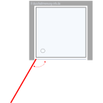 Duschabtrennung | Nische Schwingtüre (einflügelig)
