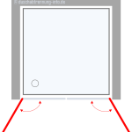 Duschabtrennung | Nische Schwingtüre (zweiflügelig)